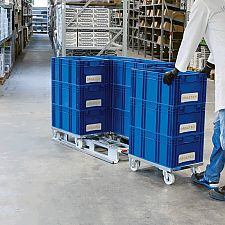 Adapterpalette Materialtransport Materialfluss Orgatex FMS-Technik AG
