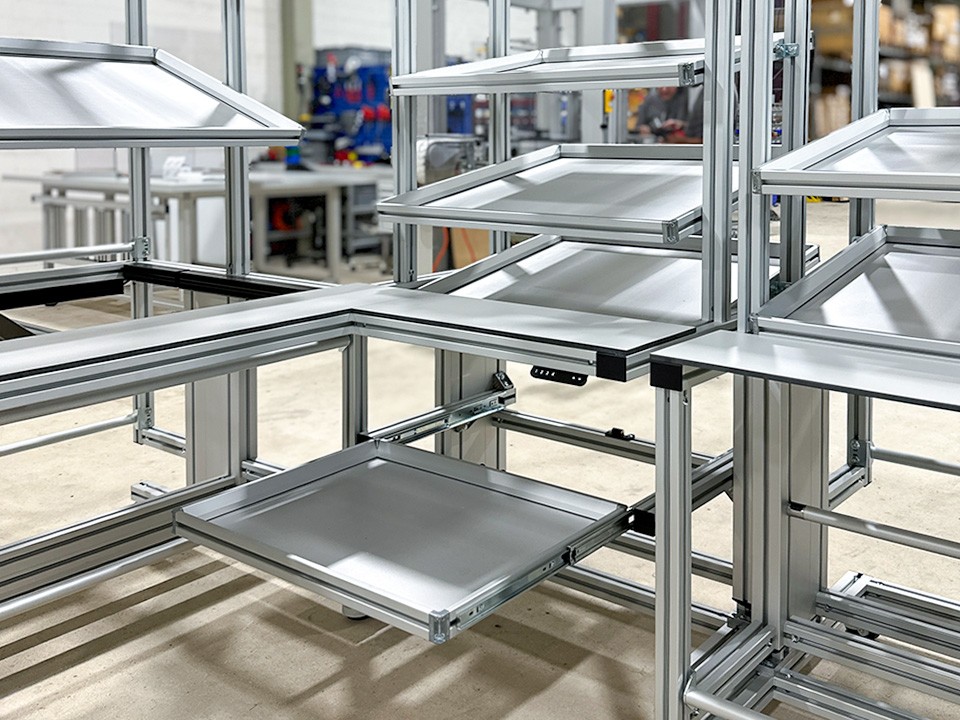 Arbeitsplatzsystem Low Carbon Aluminiumprofile FMS-Technik AG Arbeitsplatzsystem Low Carbon Aluminiumprofile FMS-Technik AG